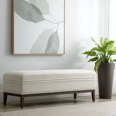 Sunpan Priscilla Bench - Linoso Ivory - Lifestyle