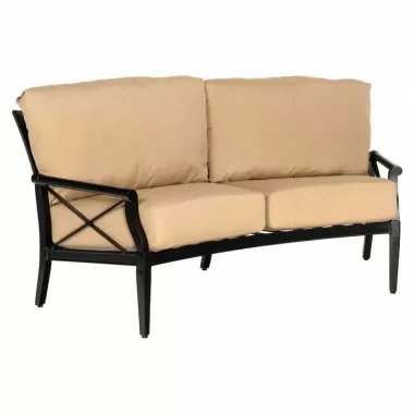 Woodard Andover Crescent Love Seat - Angled View