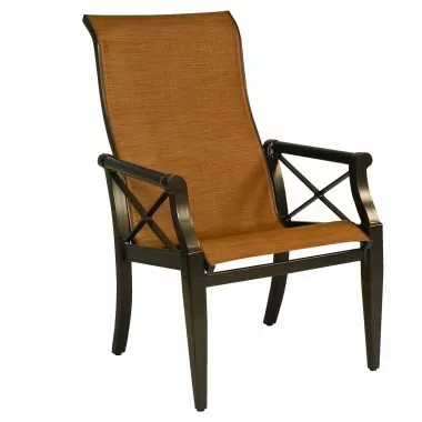 Woodard Andover Sling High Back Dining Arm Chair 