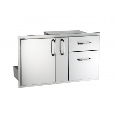 American Outdoor Grill Door With Double Drawer & Plate Storage