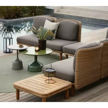 Cane-Line Arch Coffee Table W/Teak Table Top