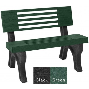 Polly Products Elite Backed Bench with Arms 4'