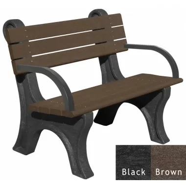 Polly Products Park Classic Backed Bench With Arms