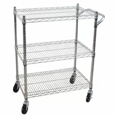 Oceanstar 3 Tier Heavy Duty All-Purpose Utility Cart  - Angled