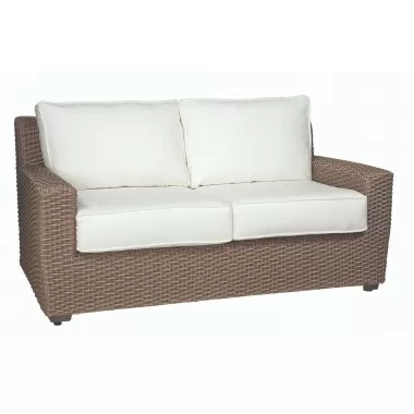 Woodard Augusta Wicker Loveseat - Angled View