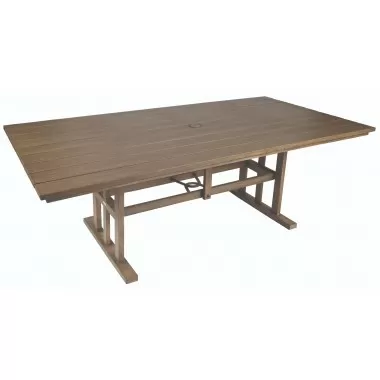 Woodard Augusta Woodlands Rectangle Dining Table - Angled