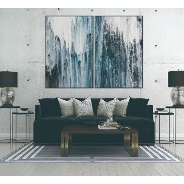 Whiteline Modern Living Zelda 2-Piece 40"x60" (each) Canvas Wall Art With Black PS Frame - Lifestyle