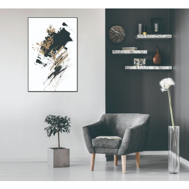 Whiteline Modern Living Nina 48"x32" Canvas Wall Art With Black PS Frame - Lifestyle