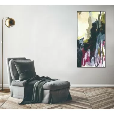 Whiteline Modern Living Lola 48"x24" Canvas Wall Art With Black PS Frame - Lifestyle