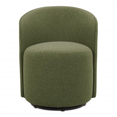 Moe's Home Collection Sylvie Outdoor Swivel Dining Chair in Dark Green - Front