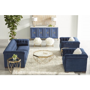 Azure Carrera Sideboard in Navy Blue - Lifestyle 