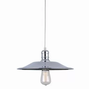 Bromi Astor Court Industrial 1 Light 14" Chrome Pendant