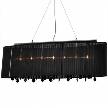 Bromi Jasmine 5 Light Crystal Pendant Black