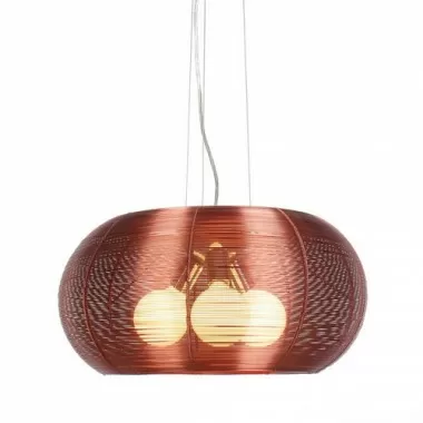 Bromi Lenox 3 Light Modern Maroon Pendant