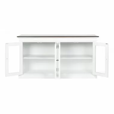 Nova Solo Halifax Accent Display Buffet, with 4 Glass Doors - Front Angle