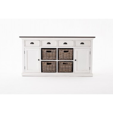  Nova Solo Buffet With 4 Basket Set - Front with Drawers Closed