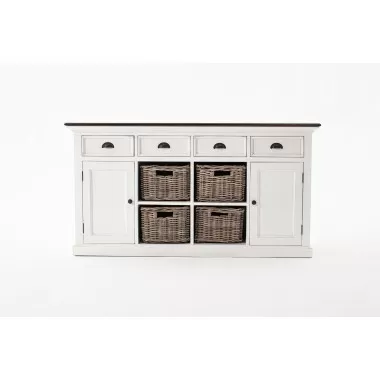  Nova Solo Buffet With 4 Basket Set - Front with Drawers Closed
