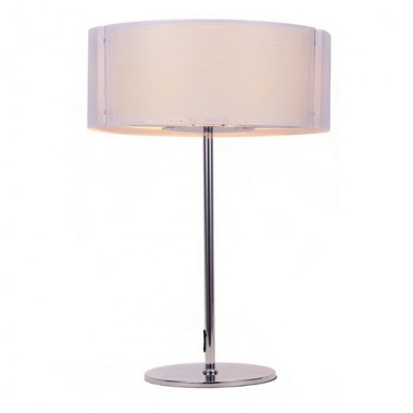 Bromi Lynch Iron Mesh White Table Lamp