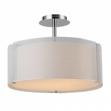 Bromi Lynch Iron Mesh White Drum Pendant