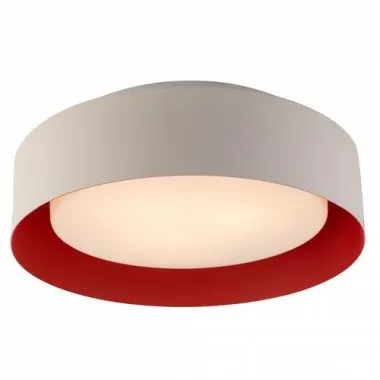 Bromi Lynch White & Red Flush Mount