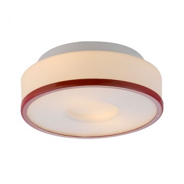 Bromi Lynch Opal w/Red Ring Flush Mount Ceiling Light