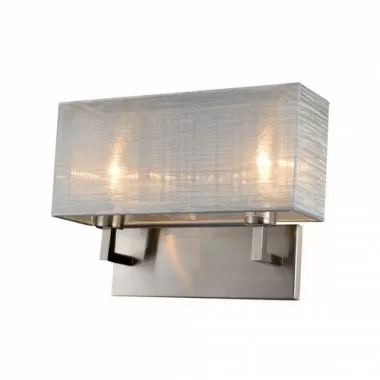 Bromi Prescott Double Silk Silver Wall Scone