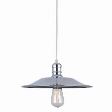 Bromi Astor Court Industrial 1 Light 16" Chrome Pendant