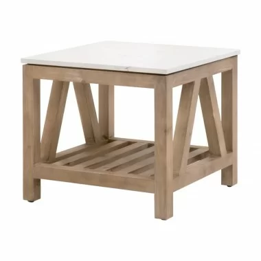 Essentials for Living Spruce End Table - Front Side Angle
