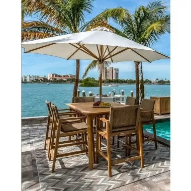 Royal Teak Admiral Bar Table 40x70- Lifestyle