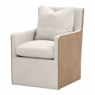 Essentials for Living Harmony Armchair with Casters - Front Side Angle