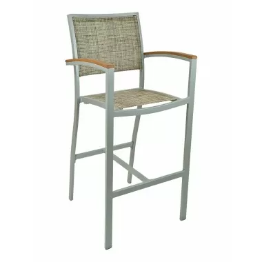 Aluminum Barstool - Dark Basket