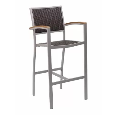 Aluminum Barstool - Silver Java