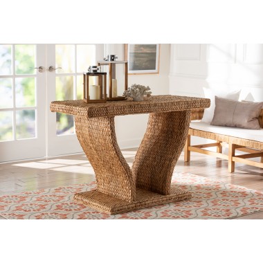 bali & pari Alyssa Seagrass Console Table - lifestyle