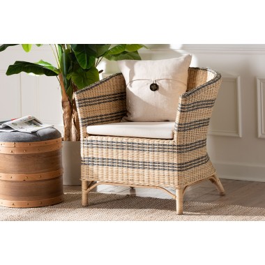 bali & pari Elda Natural Rattan Accent Chair - Lifestyle