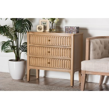 bali & pari Lavi Fluted Wood Chest - lifestyle