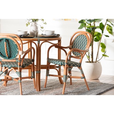 bali & pari Mattie Rattan Bistro Chair - lifestyle