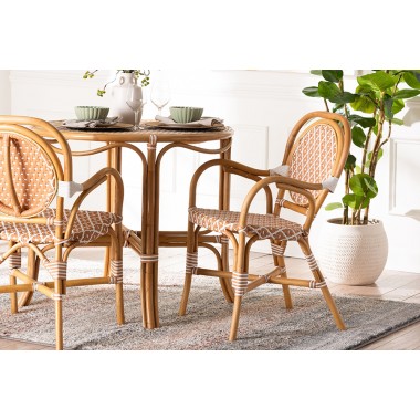 bali & pari Mattie Rattan Bistro Chair - lifestyle