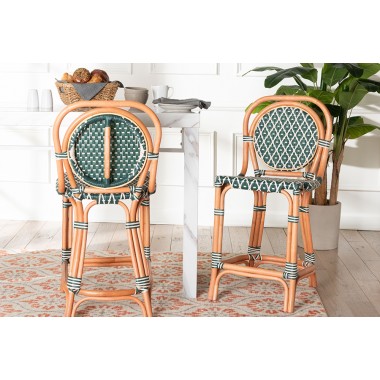 bali & pari Mattie Rattan Bistro Counter Stool - lifestyle