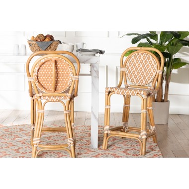 bali & pari Mattie Rattan Bistro Counter Stool - lifestyle