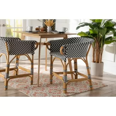 bali & pari Max Rattan Bistro Counter Stool - lifestyle