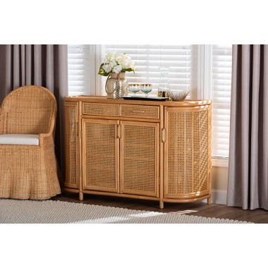 bali & pari McKenna Natural Rattan Sideboard - Lifestyle