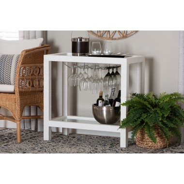 bali & pari Oaklynn Natural Grasscloth Wine Rack - lifestyle
