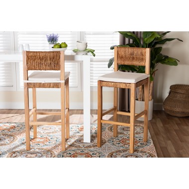 bali & pari Pava Woven Seagrass Bar Stool - lifestyle