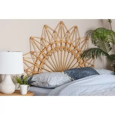 bali & pari Solara Natural Rattan Headboard - lifestyle