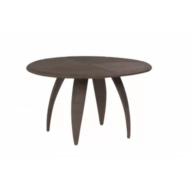Woodard Et Cetera Bali 48" Round Woven Top Table - Angled