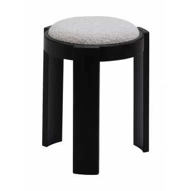 Banjul Ottoman in Misty Gray- angular view 1