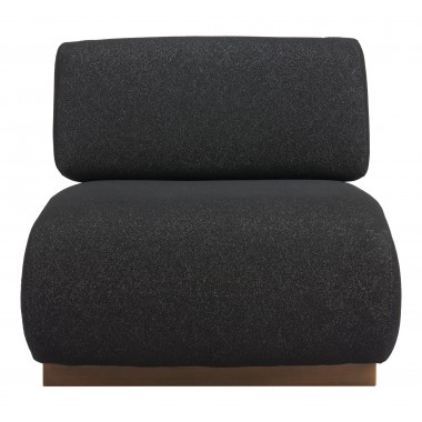 Barsa Accent Chair in Black- Front View