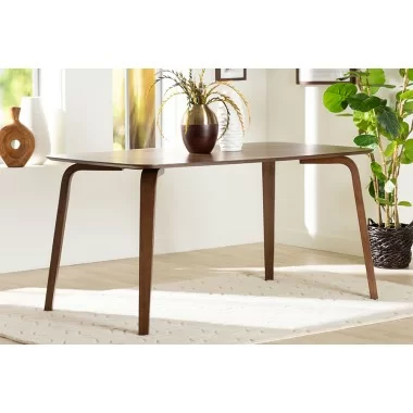 Baxton Studio Billie Wood Dining Table - lifestyle