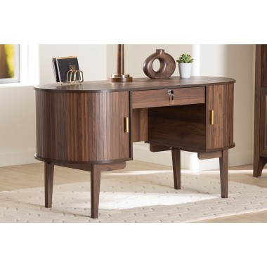 Baxton Studio Hayes Wood Writing Desk - Lifestyle