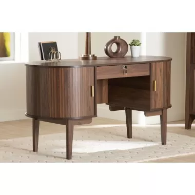 Baxton Studio Hayes Wood Writing Desk - Lifestyle